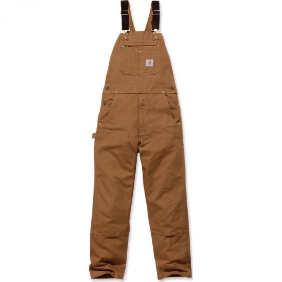 Carhartt duck bib deals overalls unlined