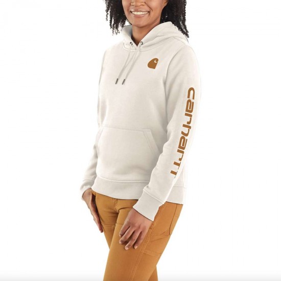 Clarksburg Pullover Logo Hoodie - Malt/Carhartt Brown