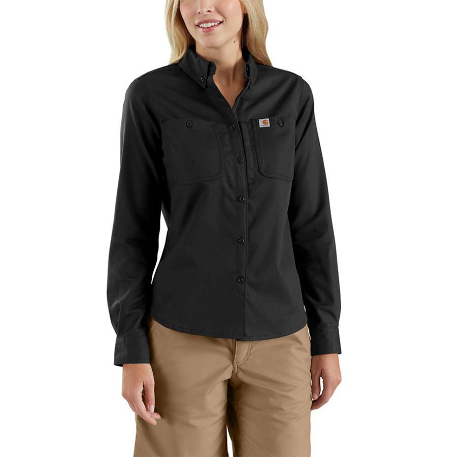 Carhartt Women's Long Sleeve Shirt Rugged Professional Black
