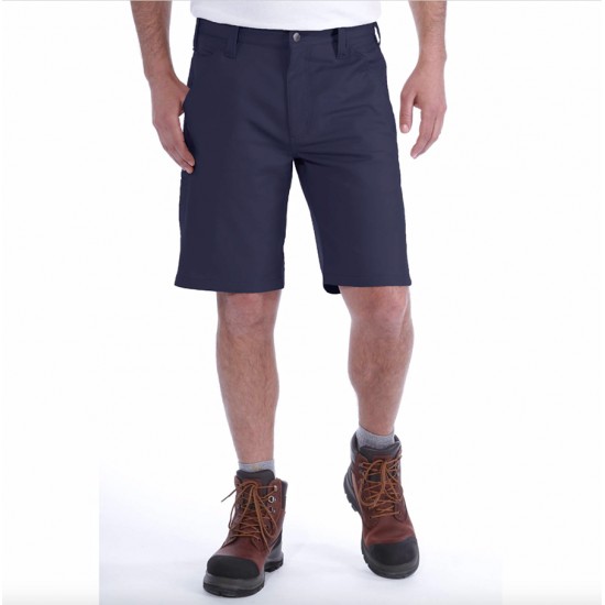 Rugged Professional Stretch Canvas Shorts - Navy, W:40
