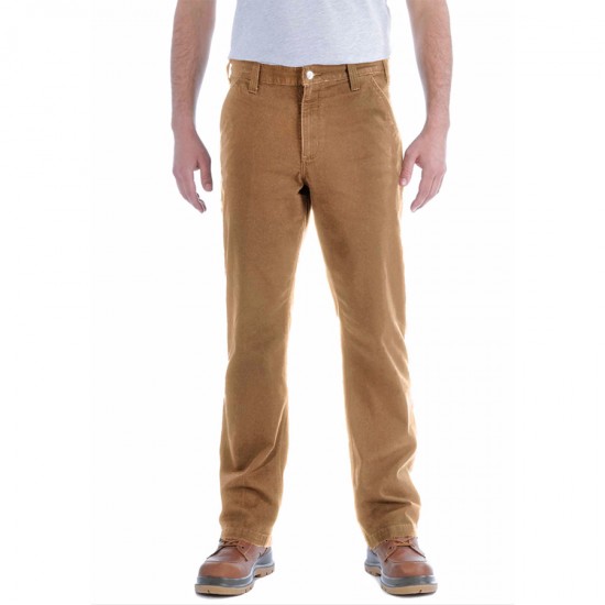 Straight Fit Stretch Duck Dungaree - Carhartt Brown