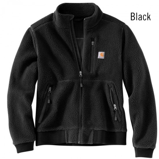 Women's Hooded High Pile Fleece Jacket Black Small - White Mark