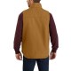 Loose Fit Washed Duck Sherpa Lined Mock Neck Vest - 2 Colours