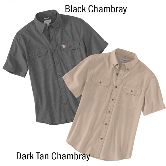 Short sleeve chambray on sale shirt