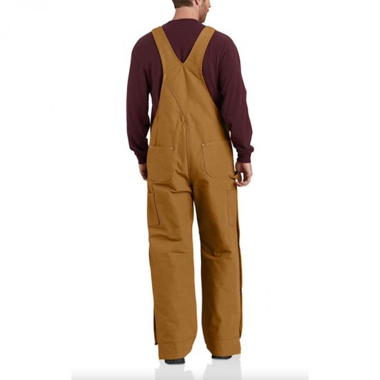 Carhartt Mens Loose Fit Firm Duck Insulated Bib Overall 