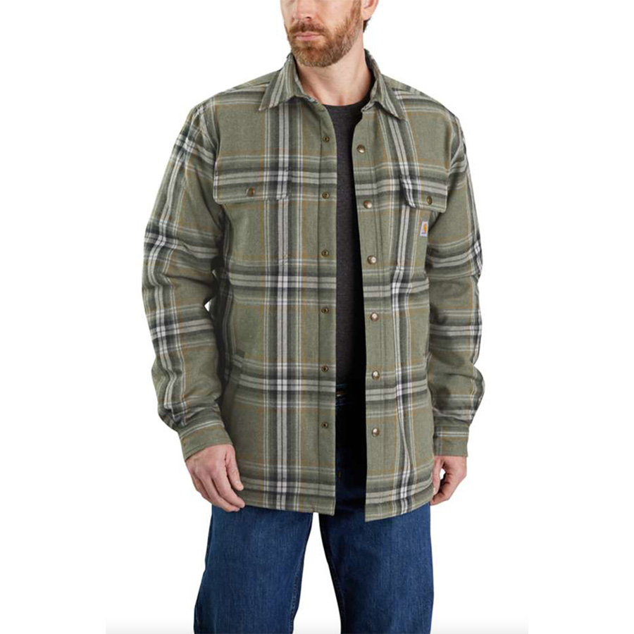 Carhartt Men's Heavyweight Flannel Sherpa-Lined Shirt Jacket 105430