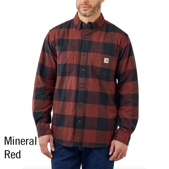 Rugged Flex Flannel Plaid Shirt - Mineral Red