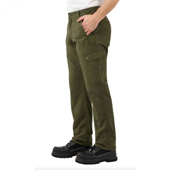Mens Fleece LINED Elasticated Work TROUSERS Cargo Combat Pants Bottoms  CLEARANCE