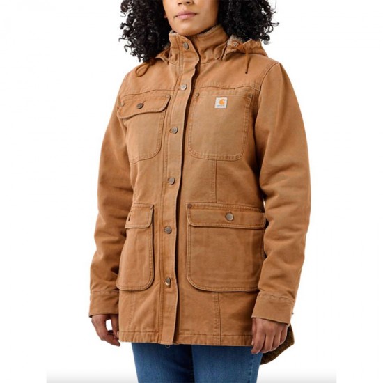Loose Fit Washed Duck Insulated Coat - 2 Colours