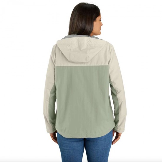 Lightweight Packable Anorak - Sage/Chalk