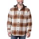 Flannel Fleece Lined Hooded Shirt Jacket - 3 Colours