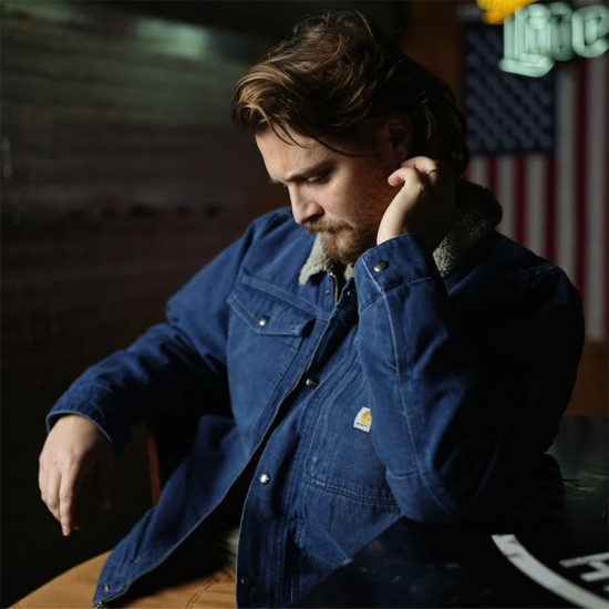 Luke Grimes, Yellowstone Denim Sherpa Lined Relaxed Fit Jacket