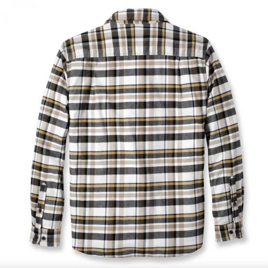 Medium Weight Plaid Flannel Shirt - Malt
