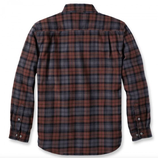 Carhartt Heavyweight Plaid Flannel Shirt 106356 Mocha