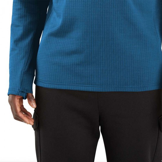 Half-Zip Long Sleeve T-Shirt - Dark Horizon Blue