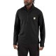 Half-Zip Long Sleeve T-Shirt - Black