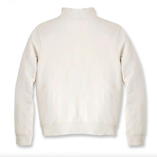 Lightweight Quarter Zip Tencel Sweatshirt - Oat Milk