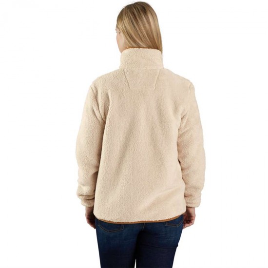 Carhartt Women s Cozy Fleece Half Zip Pullover 106470 in Oat Milk