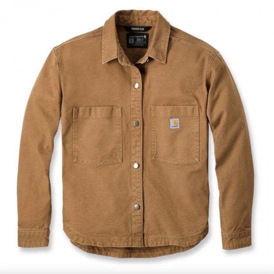 Relaxed Fit Heavyweight Duck Overshirt - Carhartt Brown