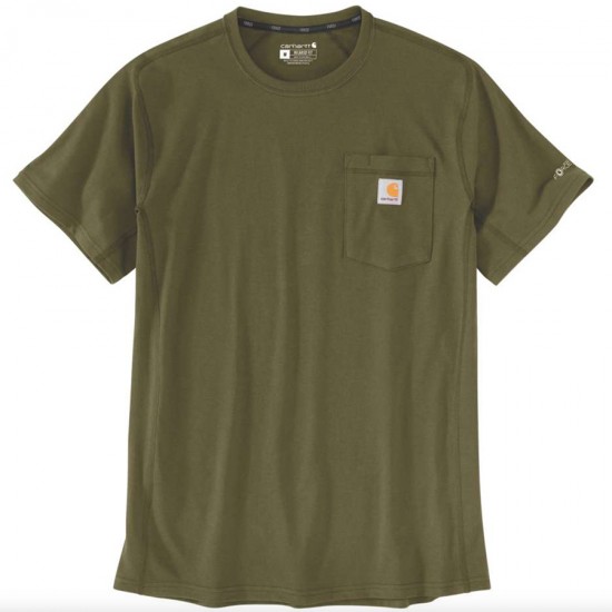 Force Midweight Pocket T-Shirt - Dark Bronzed Green
