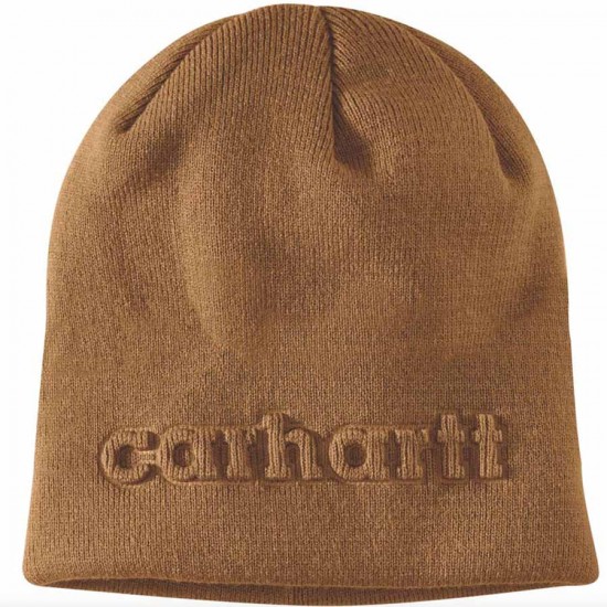 Embossed Beanie Hat - 2 Colours