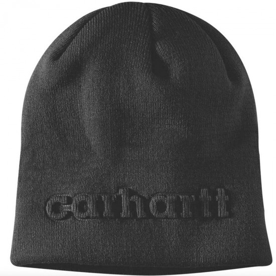 Embossed Beanie Hat - 2 Colours