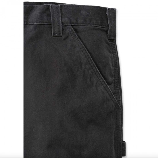 Cotton Twill Utility Work Pant - Black