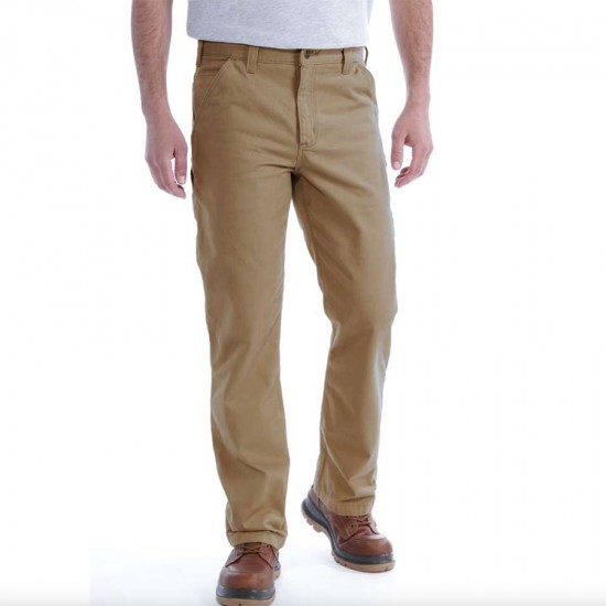 Cotton Twill Utility Work Pant - Dark Khaki