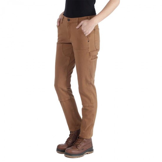 Carhartt Women's Rugged Flex Relaxed Fit Twill Double Front Work Trousers  Work Utility Pants, Carhartt Brown : : Fashion