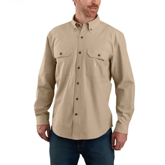 carhartt long sleeve button up work shirt