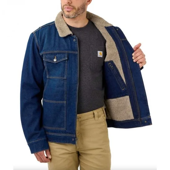 Denim hot sale sherpa mens