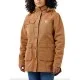 Loose Fit Washed Duck Insulated Coat - Carhartt Brown